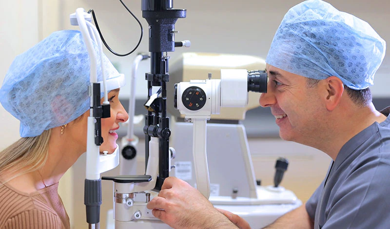 Where does the ICL go inside the eye?