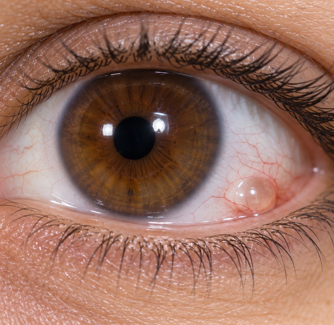 Small benign cystic lesion on the eye
